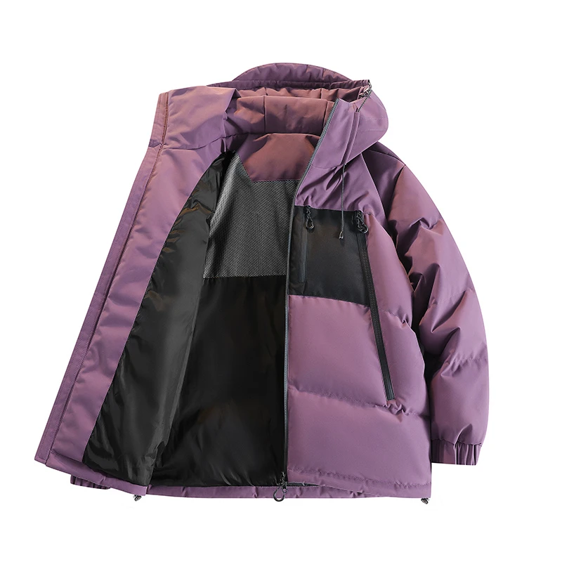 

Зима 2025 г., хлопковая стеганая куртка, модная мужская толстая повседневная теплая и удобная уличная одежда, мужская хлопковая парка, пальто