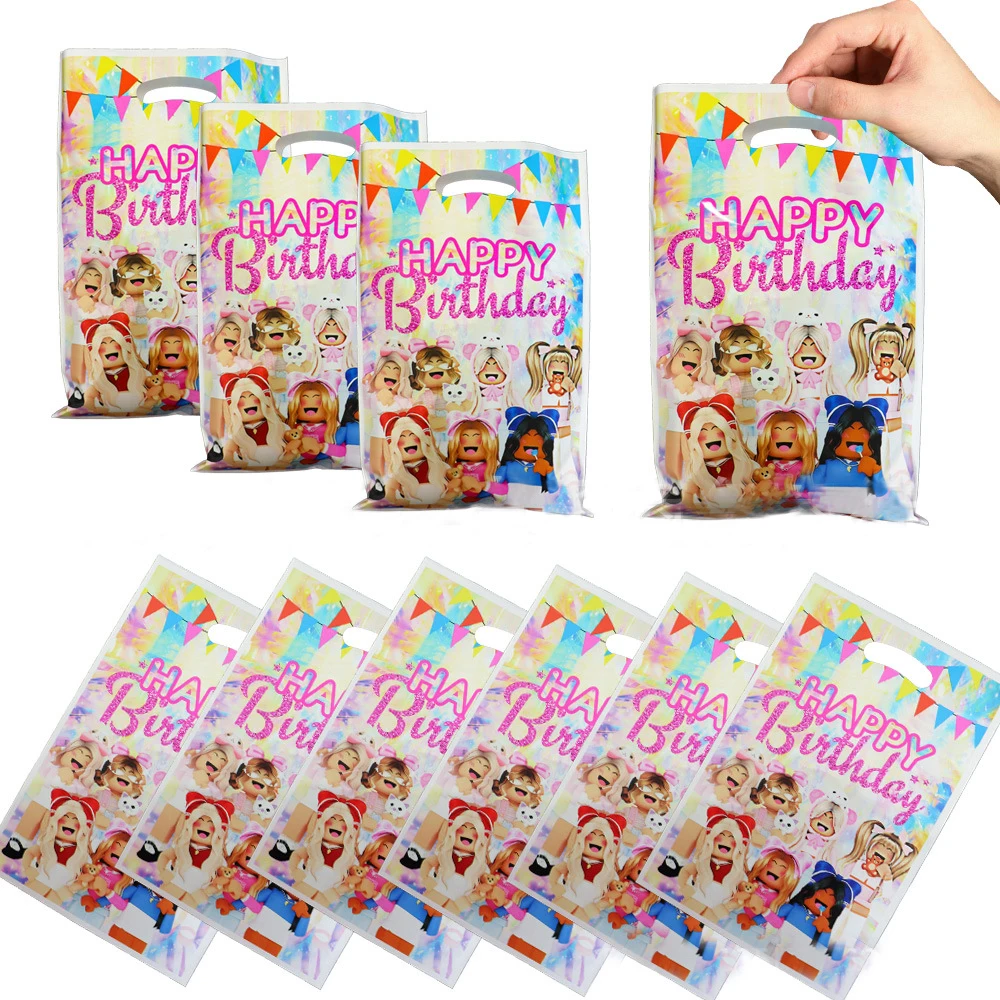 Hot Game Roblox Birthday Party Decoration Girls Boys Favor Thanks Gifts Package Gift Boxes Baby Shower Plastic Pack