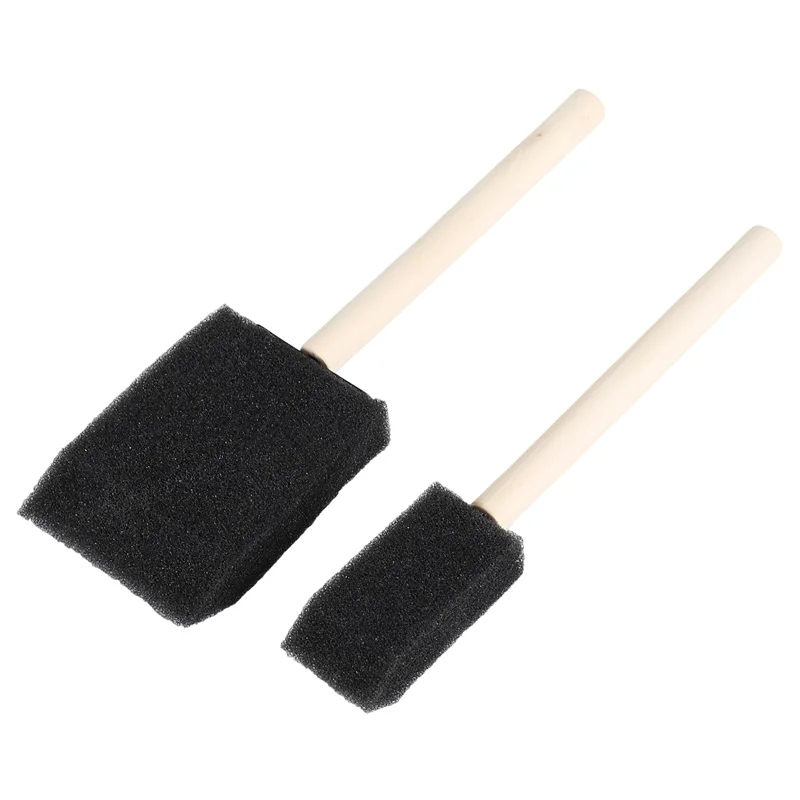 

ABDJ-Foam Paint Brushes, Includes 200 Sponge Brushes, 100 X 1 Inch Brushes And 100 X 2 Inch Brushes, Art Supplies