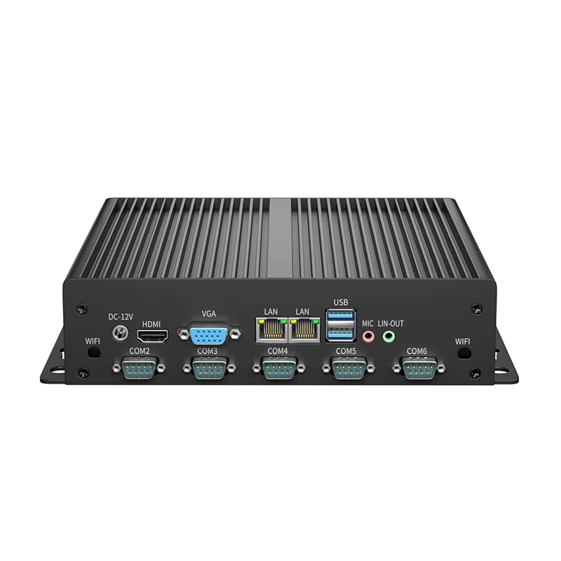 IKuaiOS G26 Fanless IPC Celeron J1900 2x1GbE LAN 6COM RS232 for Automation IoT Machine Vision DAQ for Win XP Ubuntu 1170-TI3