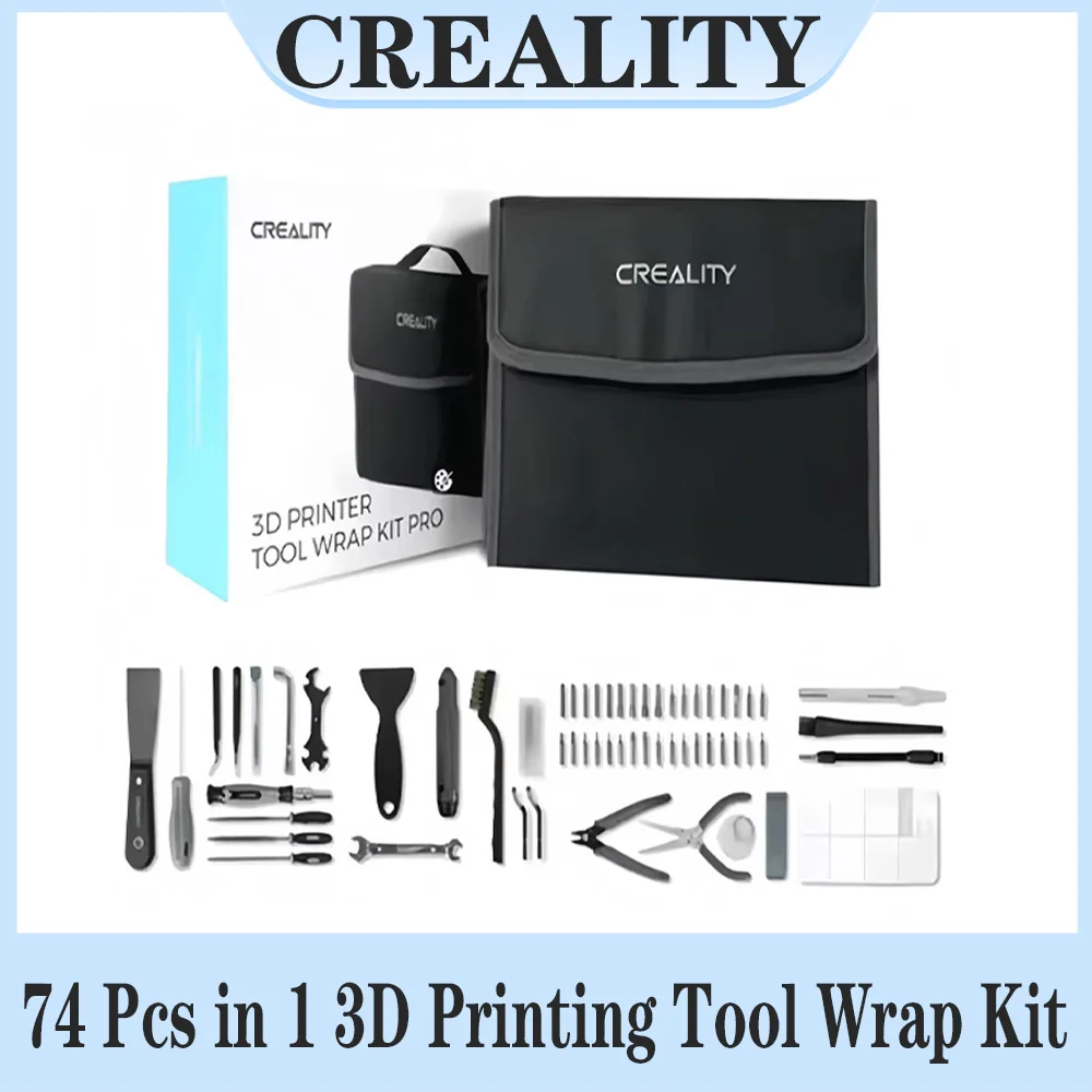 

Creality Official 3D Printer Tools Kit, 74 Pcs in 1 3D Printing Tool Wrap Kit 3D printer repair accessories