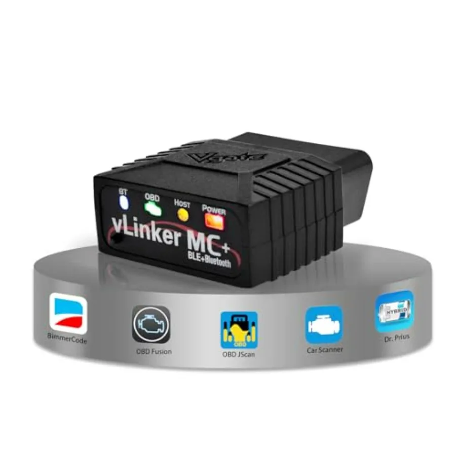 

Диагностический сканер vLinker MC+ BT3.0/BLE4.0 OBD2 для Android, iOS, Windows, черный