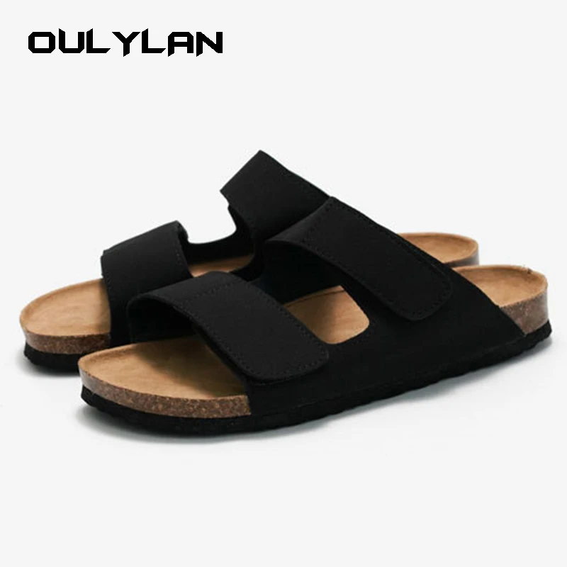 

Men's Leather Sandals Summer Leisure Beach Shoes Outdoor Male Retro Comfortable Casual Slipper Nonslip Wearresistant Flip Flops