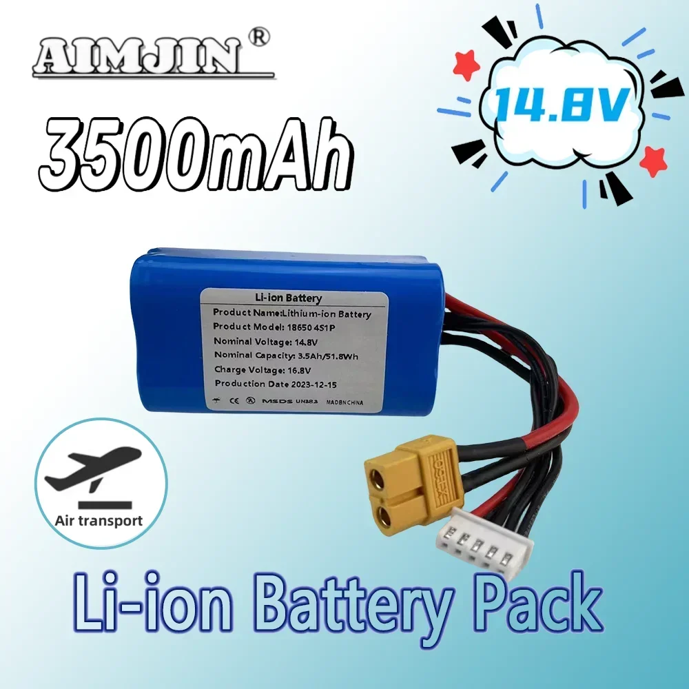 

4S1P 14.8V 3500mAh 18650 Rechargeable Li-ion Battery For Various RC Airplane Quadrotor