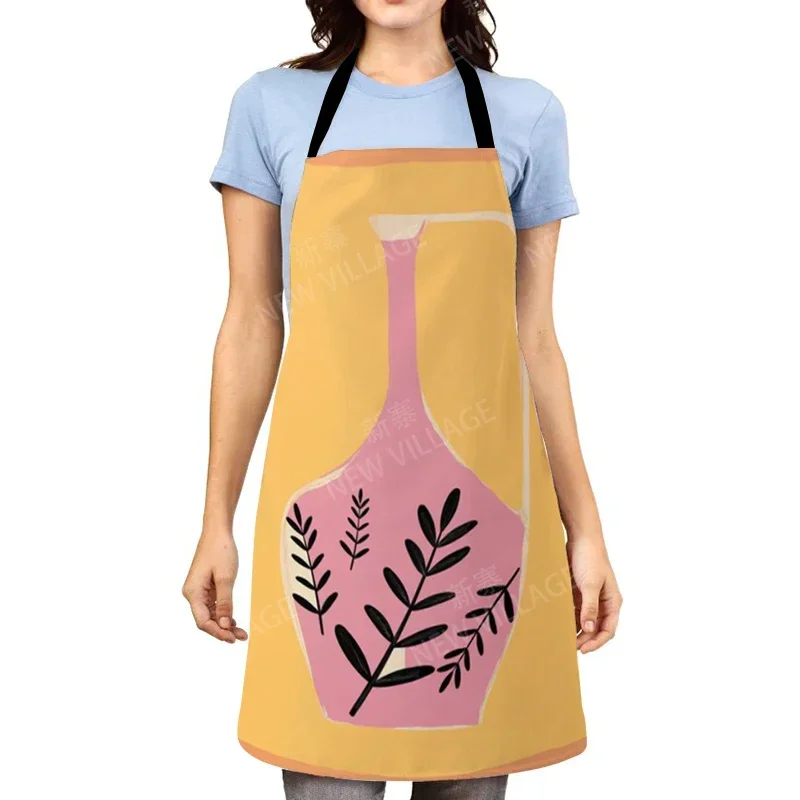 nordic Aesthetic Women kitchen apron kids original Children Waterproof girl princess waiter work apron oil proof boho plant