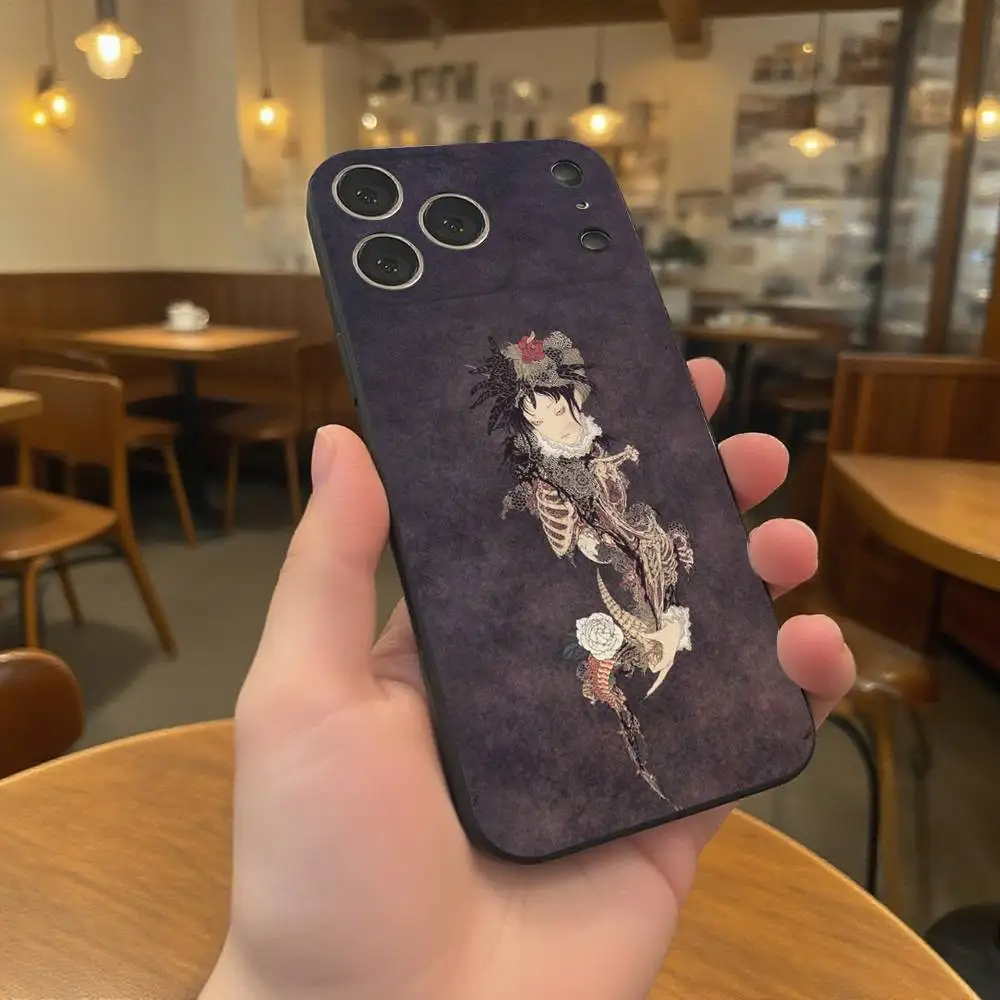 Custodia per telefono Artist T-Takato Yamamoto per iPhone 17,16,15,14,13,12,11,Pro,XS,Max,XR,Plus,E,SE4,Mini Cover morbida nera