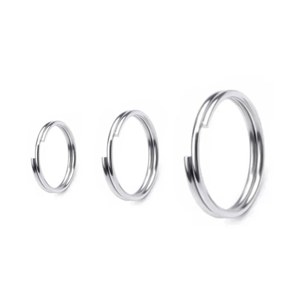 500pcs 6mm 8mm 10mm 12mm Open Split Loops Connectors Stainless Steel Double Jump Rings for For DIY Key Necklace Jewelry Making