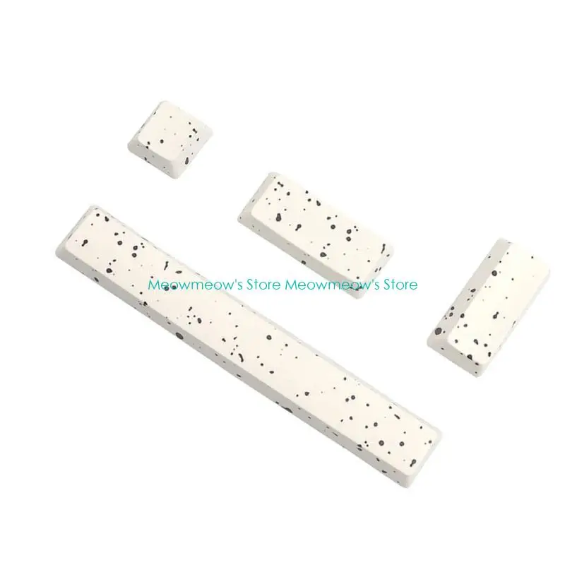 W91A 4-Key Keycaps Entre 6.25u Spacebar Keycap Replacement OEM Height PBT Heat Sublimated for Mechanical Keyboard