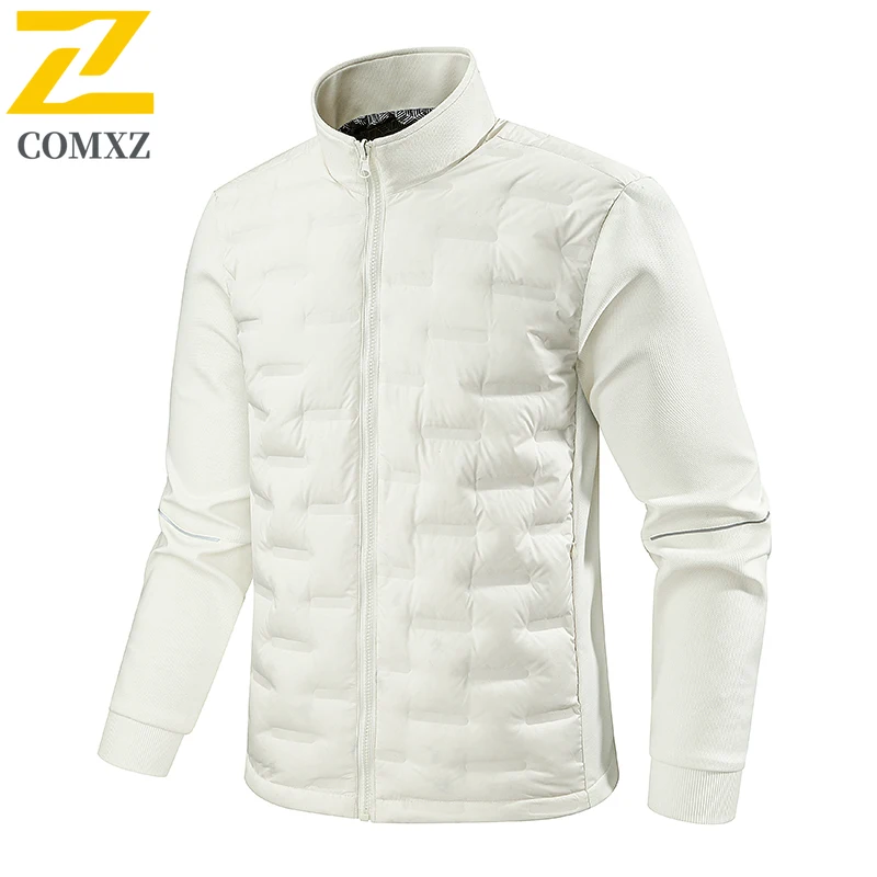 الرجال أسفل سترة 2025 الأبيض أوزة الصوف الجرافين سميكة الدافئة الوقوف طوق سترة قطن في الهواء الطلق موضة تنوعا سستة معطف #2