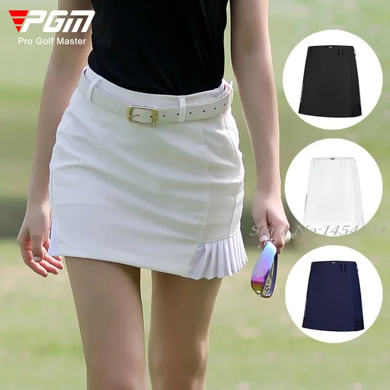 Slim Dry Fit Lady Golf Tennis Clothing Pleats Skirt Elastic Sports Wear Casual Hip Skirt Women Comfortable Multi-color Optional