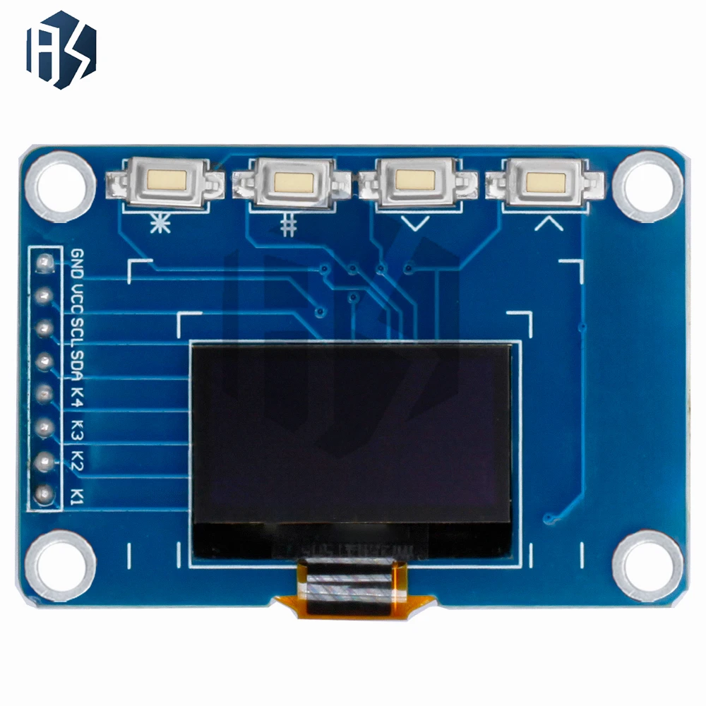 وحدة عرض I2C OLED مقاس 0.96 بوصة (128 × 64، أبيض): SSD1315-محرك مع لوحة مفاتيح 4×4 – لـ Arduino #2