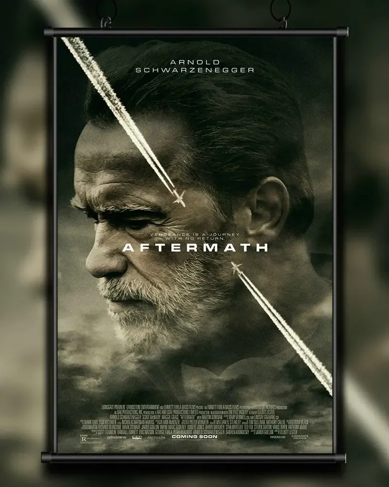 A01 Arnold Schwarzenegger 2017 AFTERMATH Movie Wall Sticker Silk Poster Art Home Decoration Christmas gift