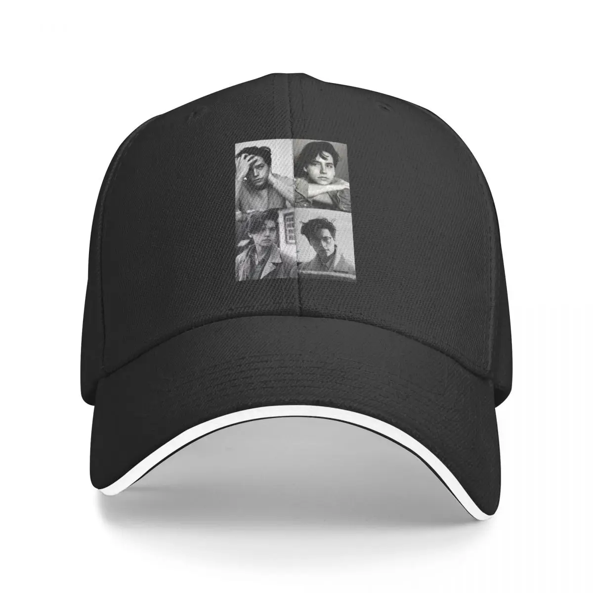 Riverdale Southside Serpents Baseball Cap Cole Sprouse Collage B W Outdoor Fashionable Baseball Hat Crazy Printed Polyester Cap