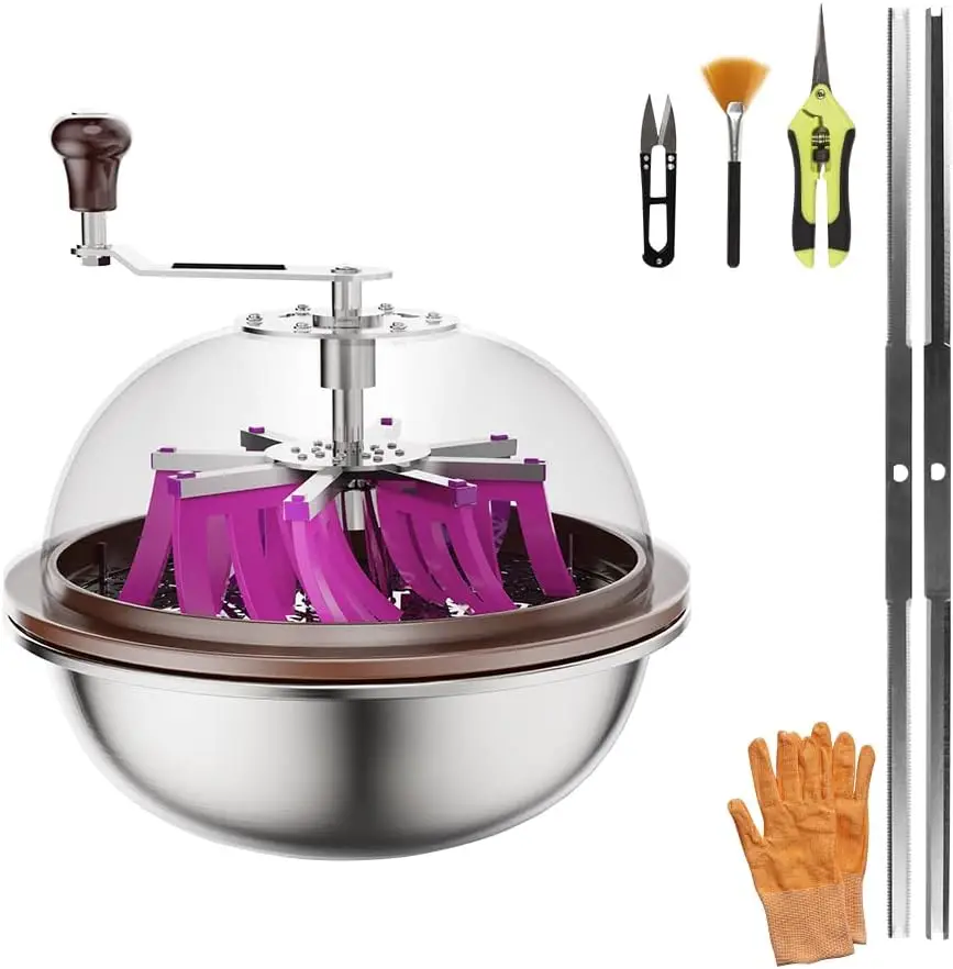 

13 inch Bud Leaf Bowl Trimmer Upgraded Version with Clear Visibility Dome and cut-resistant gloves , Sharp Stainless Steel Blade