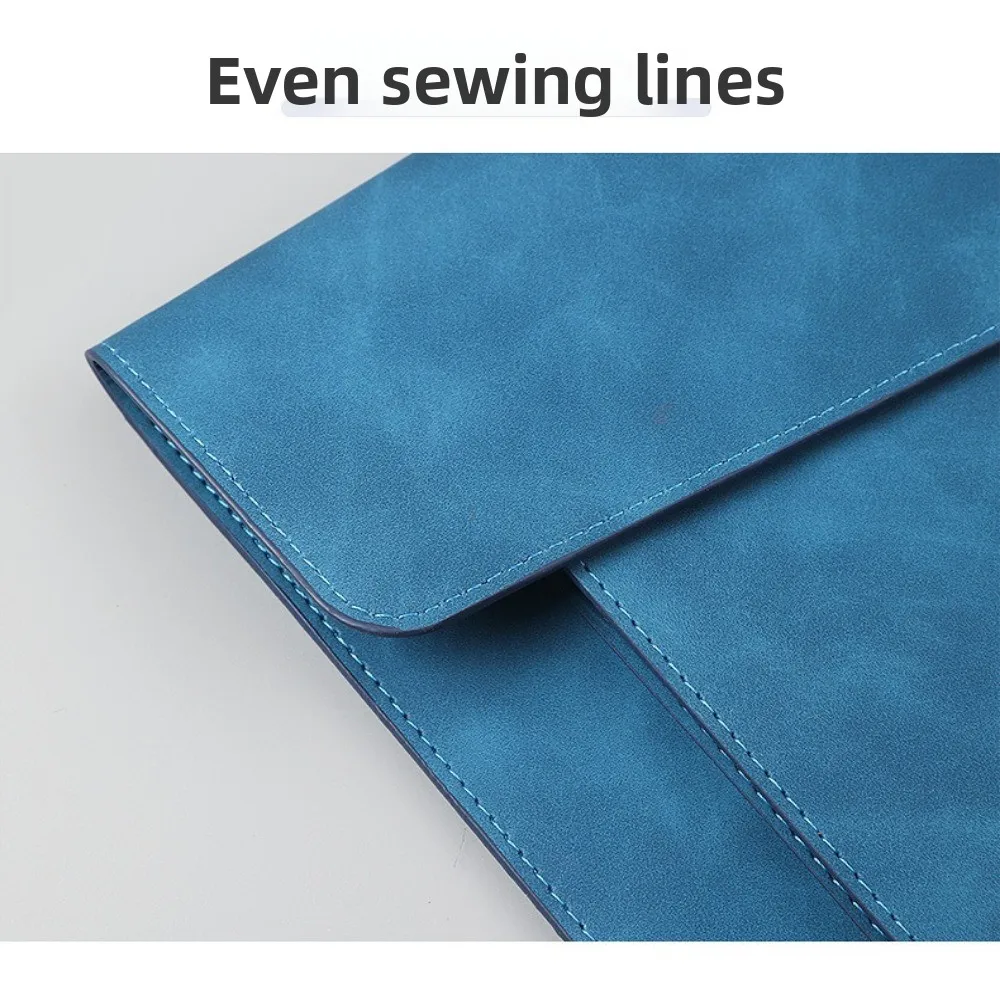 Portable A4 Document Bag Leather Large Capacity File Folder Waterproof Laptop Cases Office Organizer view 3