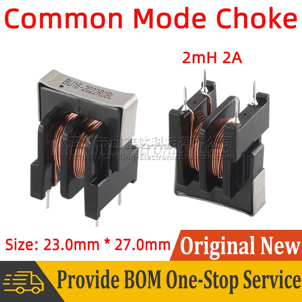 2pcs BU16-2022R0BL UU16 UF16 Common Mode Choke Coil Power Inductor Inductance 2mH 2A Switching Power Supply Filter