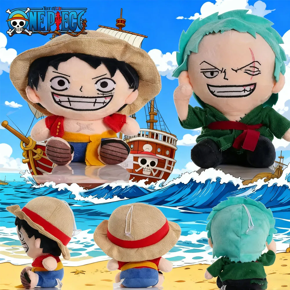 Wyprzedaż! Figurki anime One Piece 25 cm: Zoro, Luffy, Chopper - pluszowe zabawki, urocze kreskówkowe pluszaki, wypchane lalki, zawieszki, prezenty świąteczne dla dzieci.