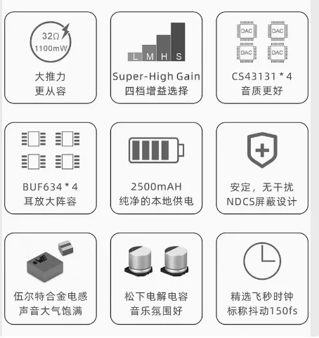 QLS MUB1 portable USB high-definition Bluetooth HiFi decoding headphone amplifier all-in-one machine with small tail