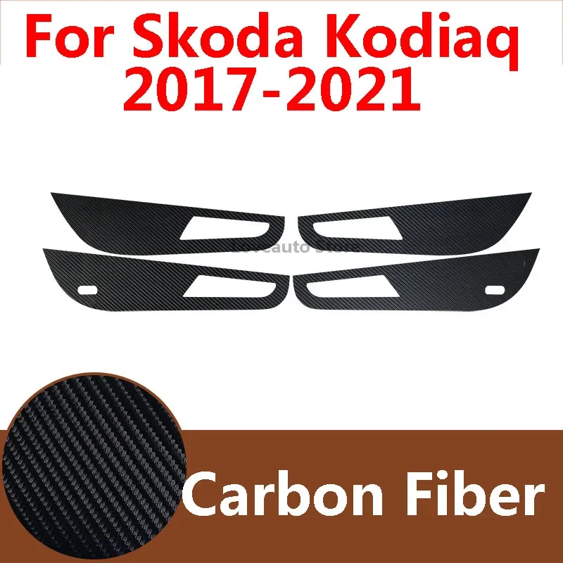 For Skoda Kodiaq 2021 2020 2019 Car Door Anti Kick Protector Pad Leather Door Plank Mat Cover Sticker Accessories 2018 2017