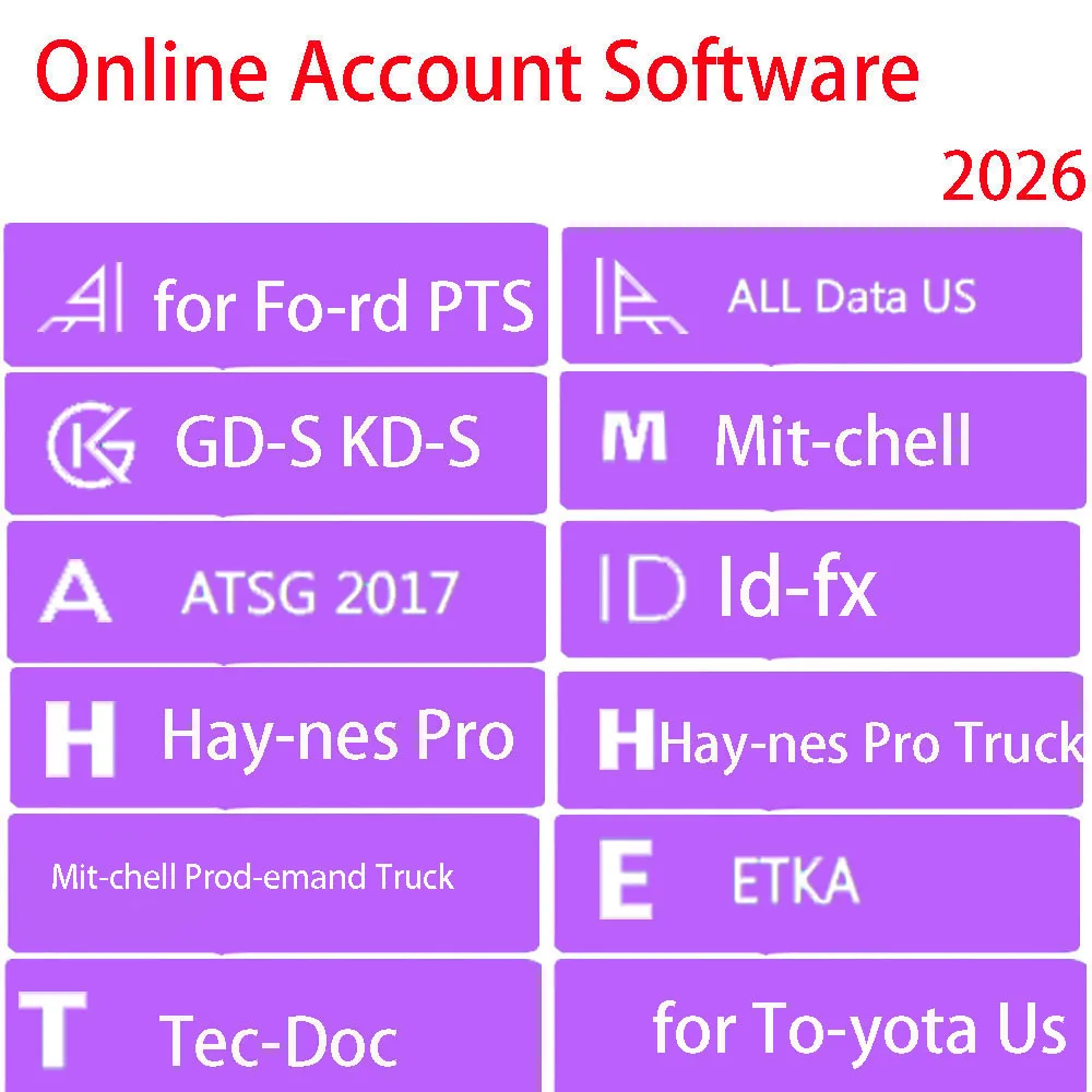 

Онлайн-аккаунт 2024 для данных автомобиля Alldata Full Pack Автомобильные данные Hay-nes PRO Workshop Программное обеспечение для ремонта автомобилей Поддержка мобильного входа