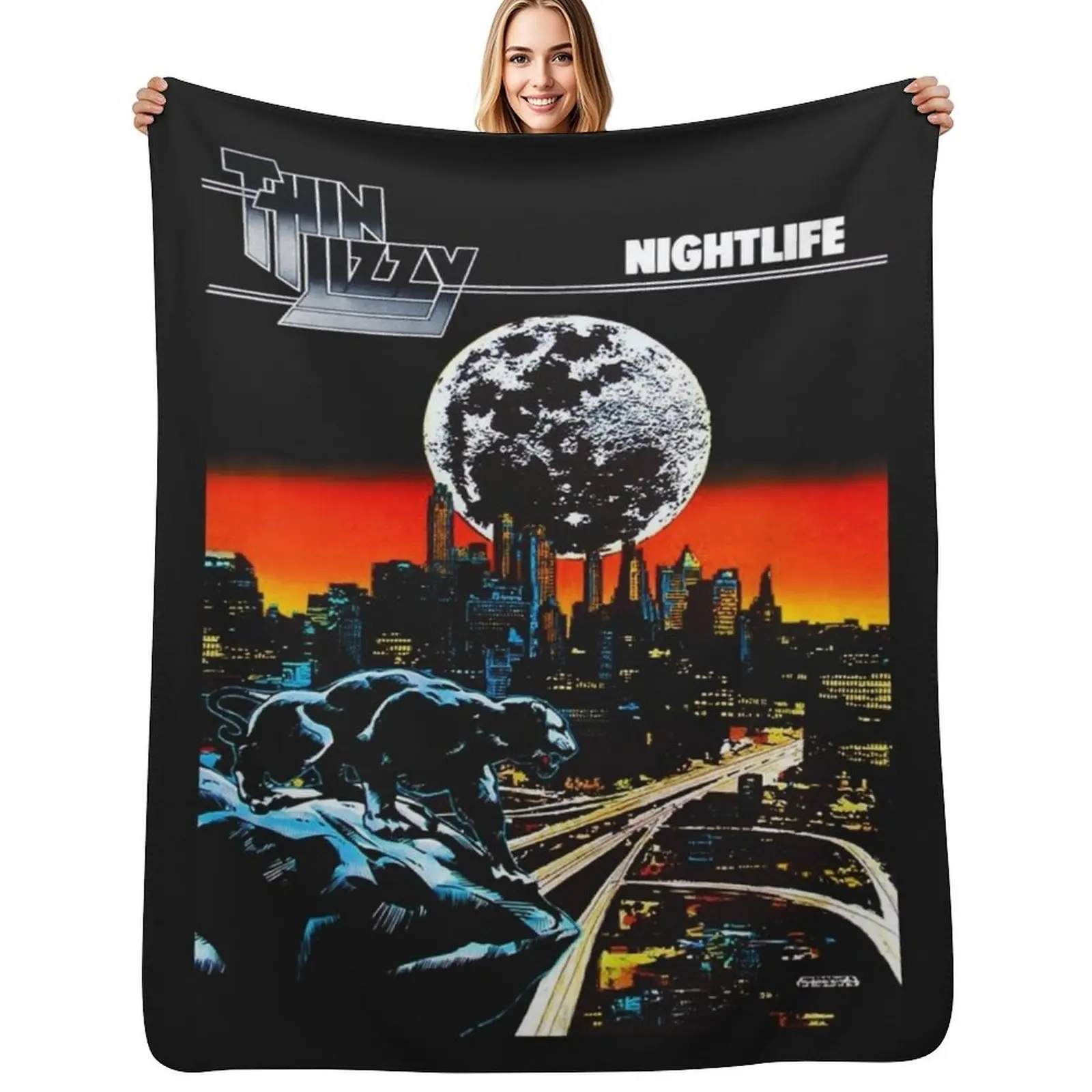 

Thin Lizzy Throw Blanket Long Lasting Soft Plush Blanket for Daily Use
