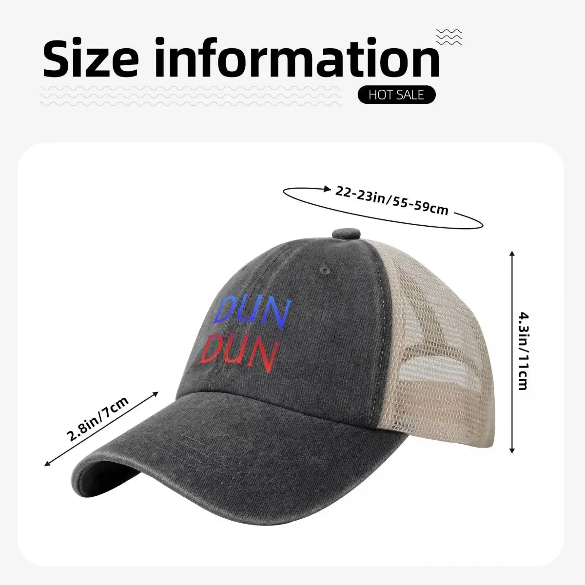 Law & Order SVU Dun Dun Opening Credits Cowboy Mesh Baseball Cap Beach Visor For Man Women's