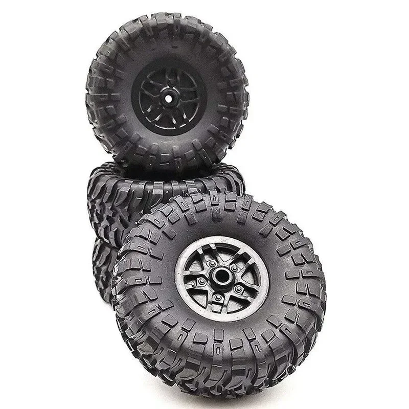4 Pcs Tires Wheels Rims Set MN D90 D91 RC Spare Crawler Car Assembled Tyre for Truck Parts & Accessories