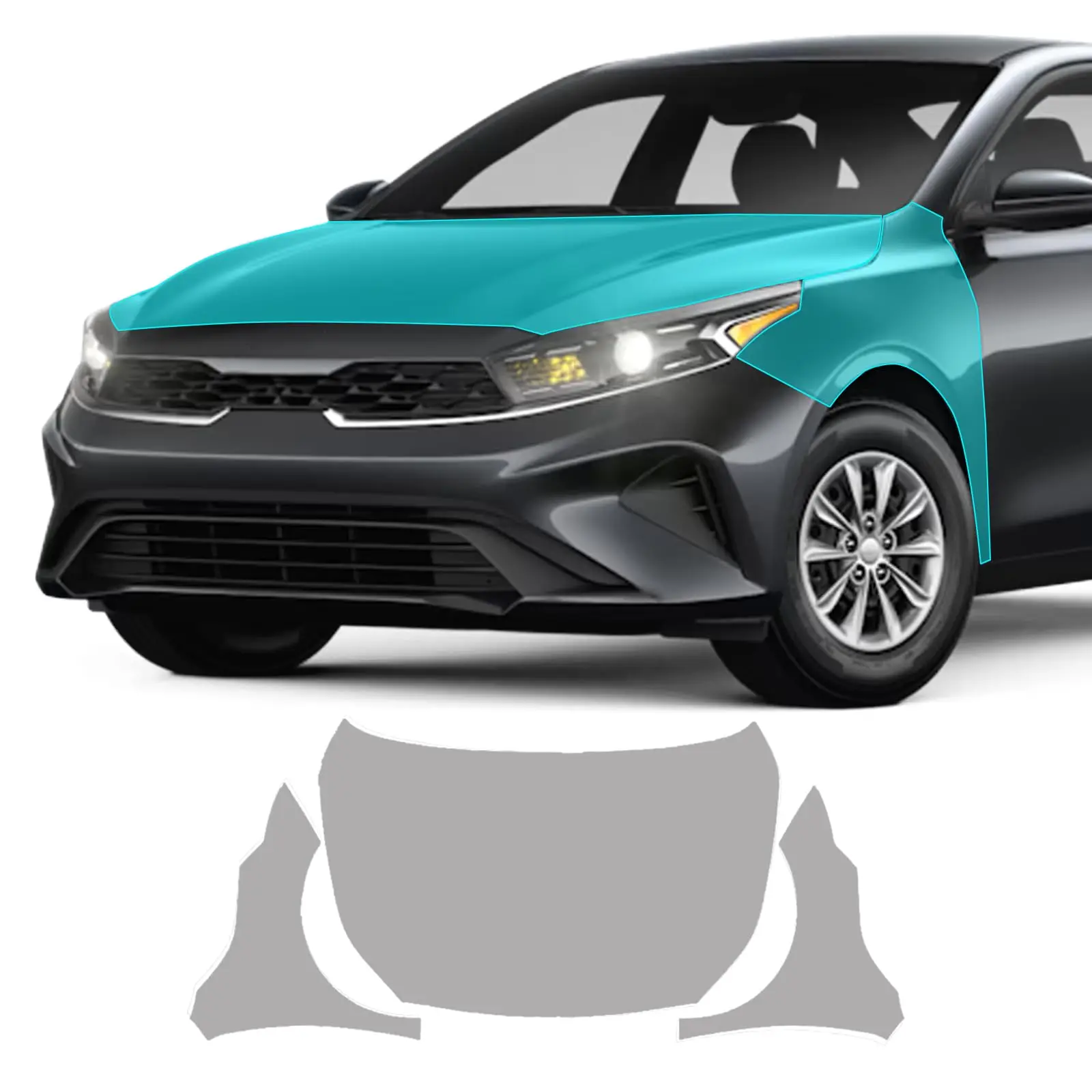 

For KIA Forte 2022-2025 TPU Body Bumper Hood Engine Pre-cut Sticker Paint Protection Film PPF Scratch-resistant And Transparent