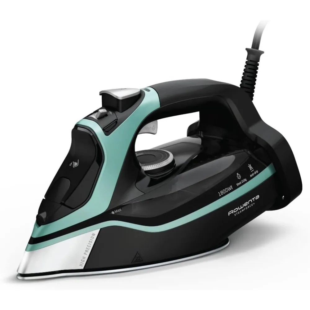 

Iron, Steam Force Stainless Steel Soleplate Steam Iron for Clothes, 400 Microsteam Holes, 1800 Watts, Ironing