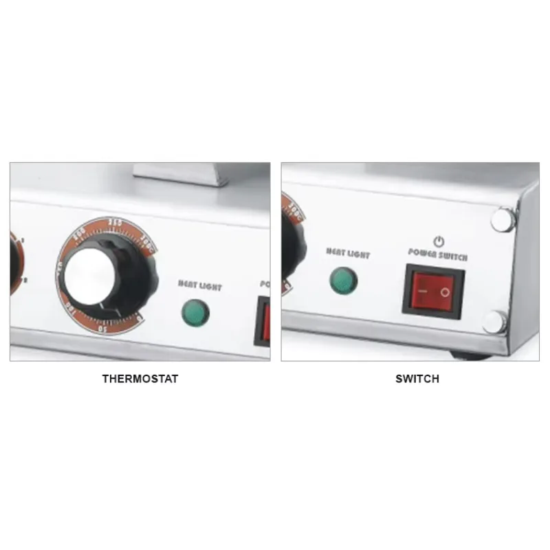 Pembuat Waffle Bulat Keramik & Baja Tahan Karat Komersial dengan Fungsi Sandwich untuk Penggunaan Hotel 220V Colokan AS Sedang Diskon