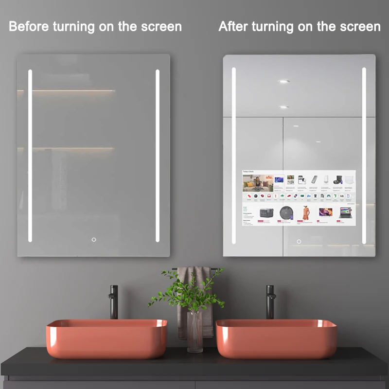 Bathroom Mirrors With Tvs Anti Fog Touch Screen Home Hetel Smart Bathroom Mirror With Tv