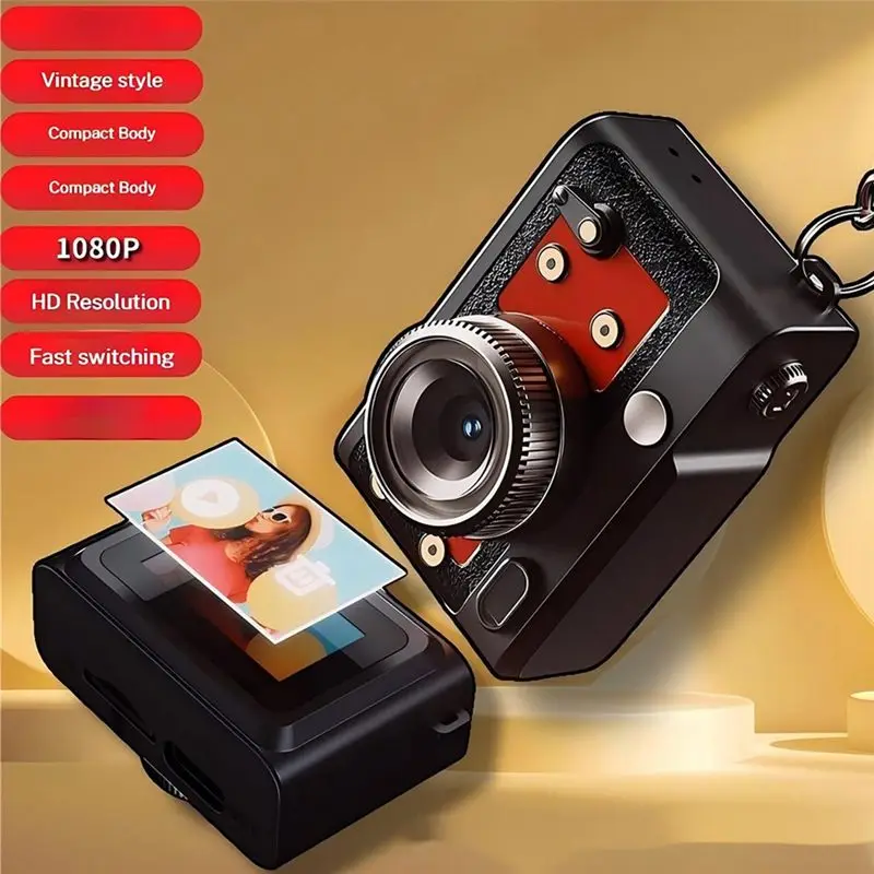 【CRAFTSMANSHIP 】School Life Memory Digital Camera 1080P HD Mini Retro Thumb Camcorder Portable Videography Device For Students G