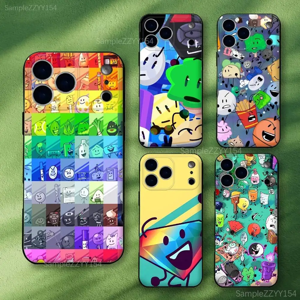 

Battle For Dream Island Phone Case For iPhone 17,16,15,14,13,12,Pro,Max,Plus,E,SE4,Air,Mini Black Soft Funda