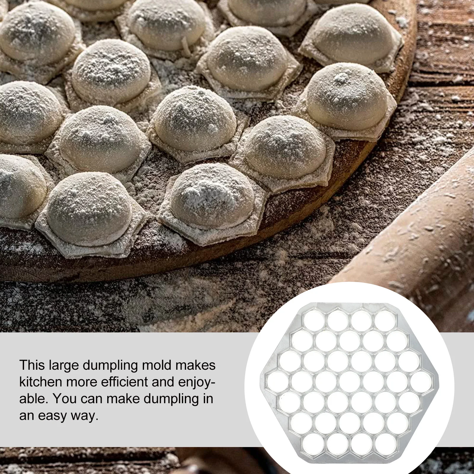 

Aluminum Alloy Maker Multi-Hole Dumpling Reusable Kitchen Tool Easy Clean Portable Mold For Household Dumpling