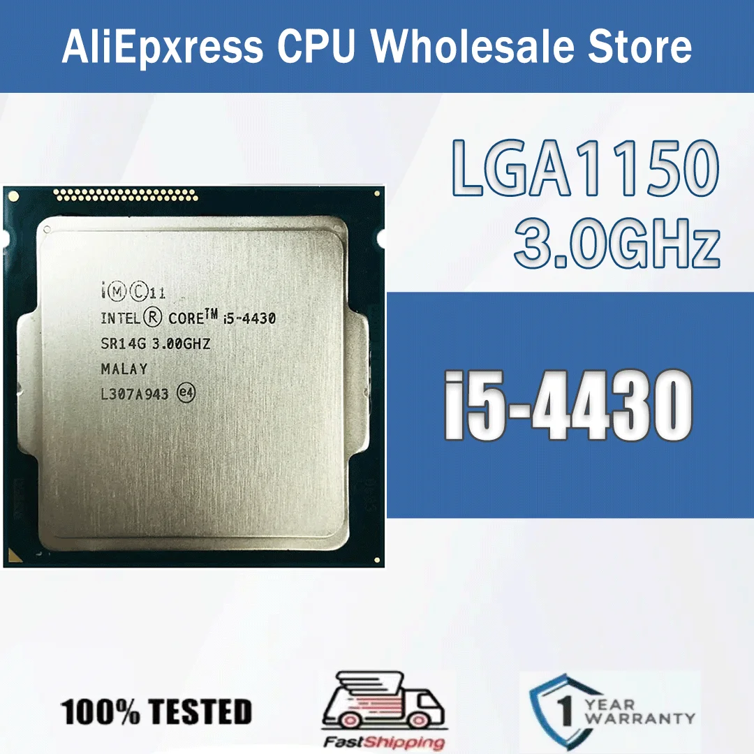 Intel Core i5-4430 4 Core 4 Threads 3.0GHz 84W 6MB Cache 22nm Haswell DDR3-1333/DDR3L-1600 MHz SR14E LGA 1150 Gráficos HD 4600
