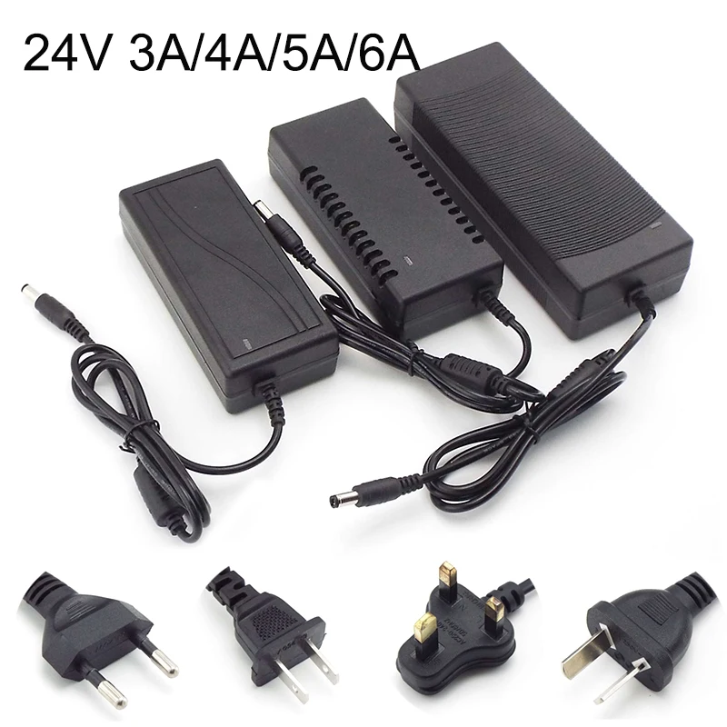 

AC 110V 220V to DC 24V 3A 4A 5A 6A Lighting Transformer Power Supply wall EU US AU UK PLUG Charger Adapter for LED Driver