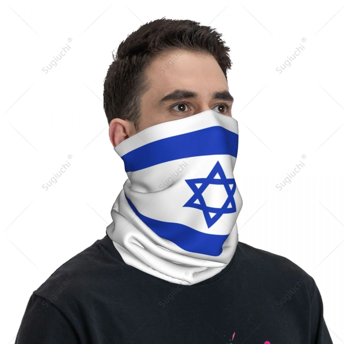 Unisex Israel Flag Neckerchief Scarf Neck Face Mask Scarves Neck Warmer Seamless Bandana Headwear Cycling Hiking