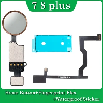 Wasserdicht + Universal Home Button + Home Touch ID Return Fingerabdruck-Taste Motherboard-Anschluss Flexkabel für iPhone 7, 8 Plus