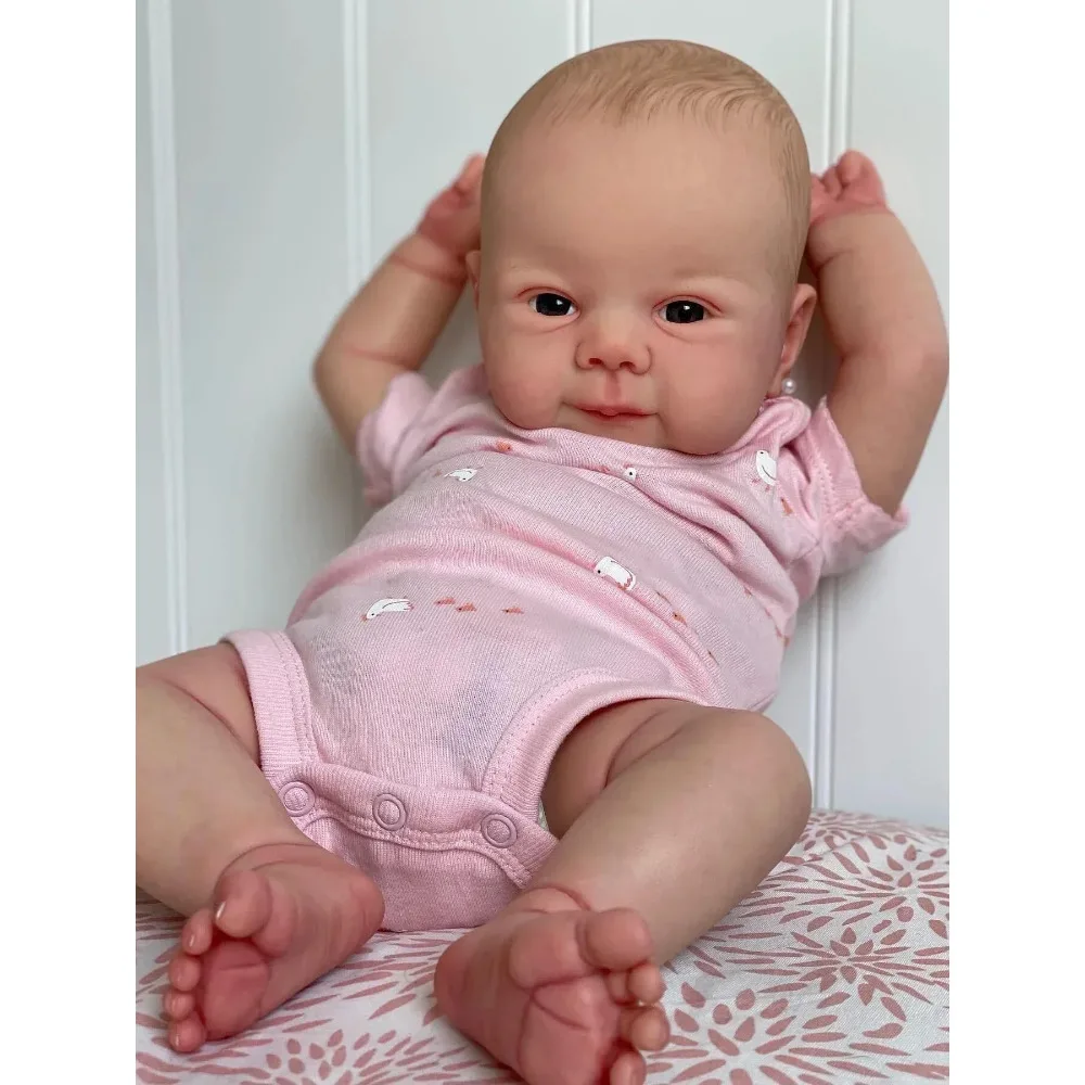 48CM Reborn Baby Doll Juliette Soft Lifelike Multiple Layers 3D Skin with Visible Veins Real Looking Baby Dolls Bebes Reborns