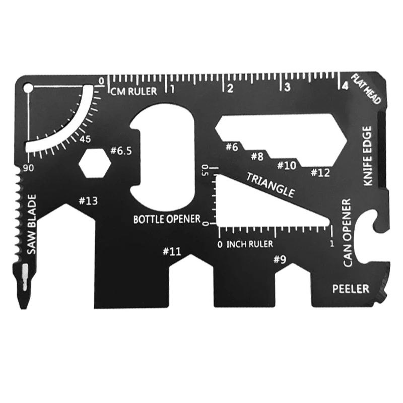 15 in 1 Stainless steel Credit Card Multitool Survival Combination Tool Card