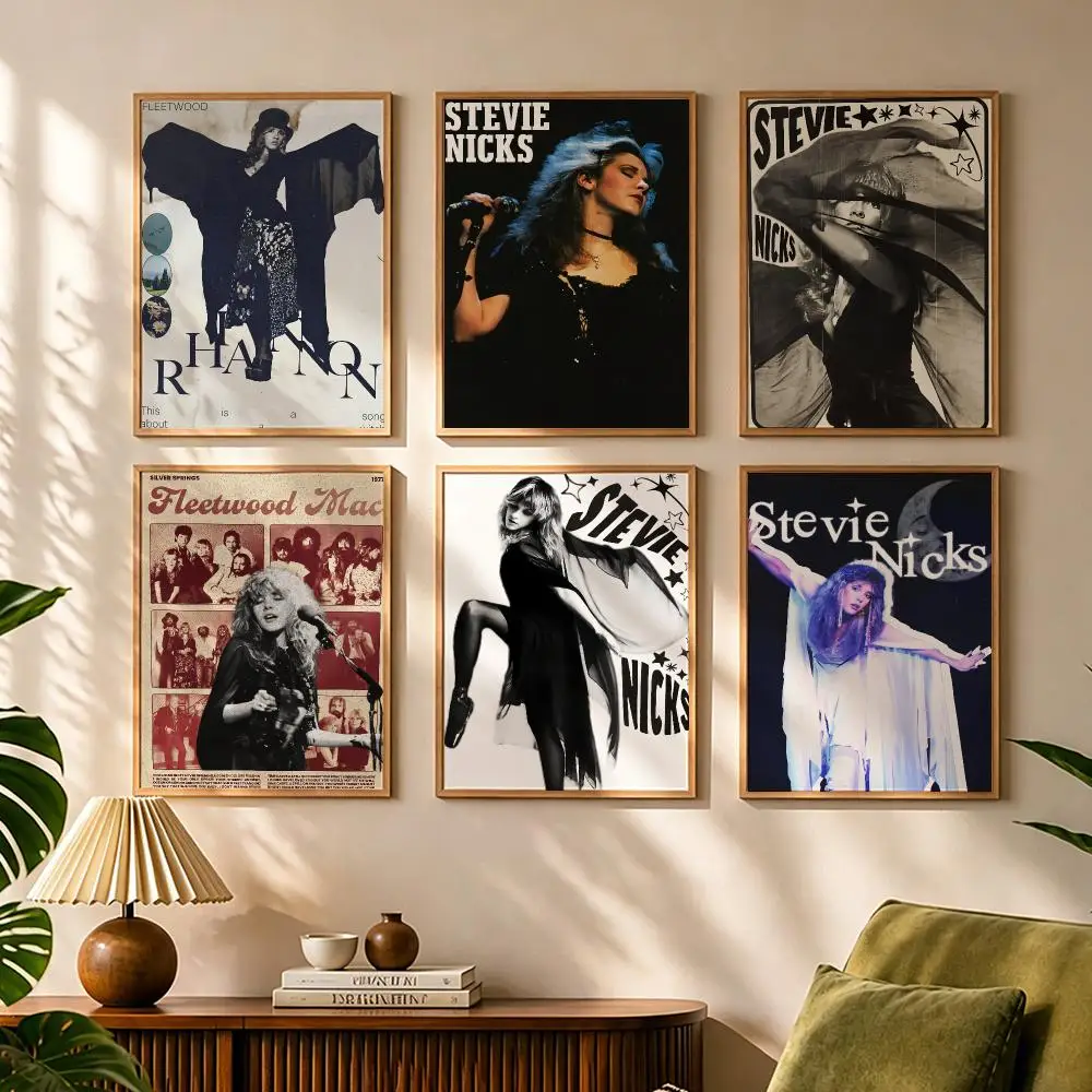 Singer S-Stevie Nicks Painting Calligraphy Canvas HD Poster Waterproof Fade Resistant Wall Art Print for Home Decor