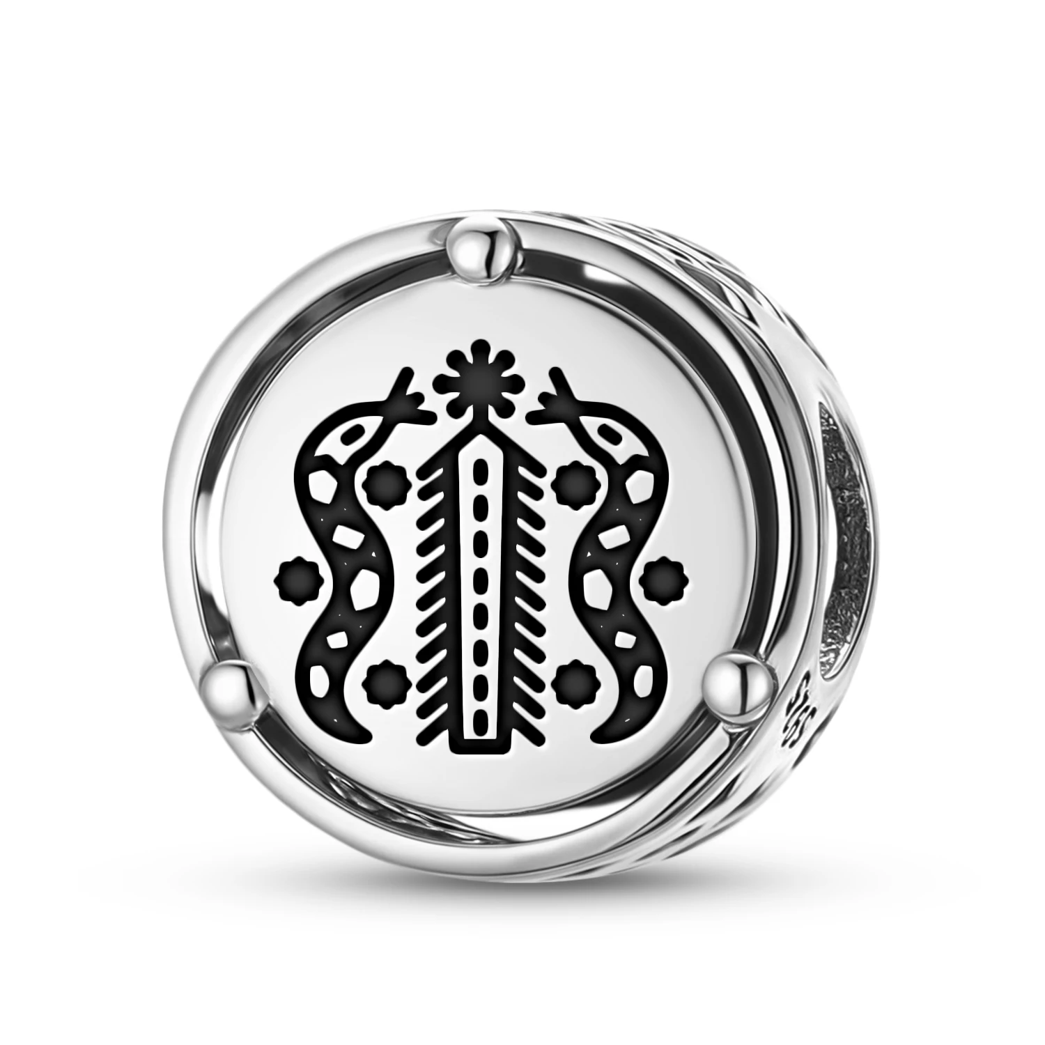 

925 Sterling Silver Central America Damballa Charm Fit Original Bracelet Diy Jewelry Accessories Family Bead