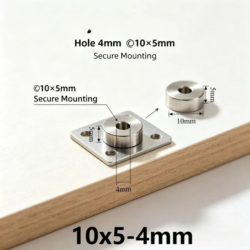 10x5‑4mm Strong Round Disc Countersunk Neodymium Magnet 10*5‑4mm 4mm Hole Permanent NdFeB Magnet for Fridge DIY Industrial