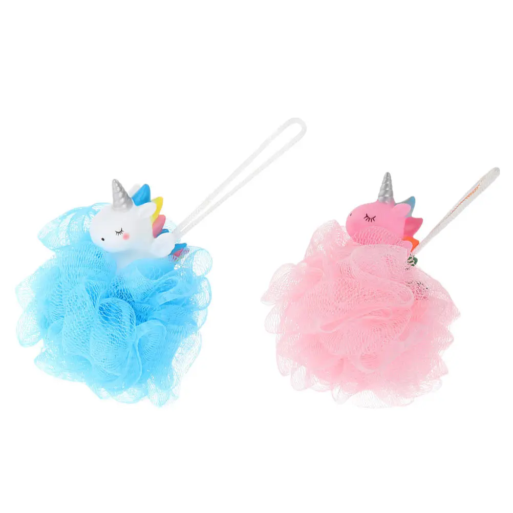 

2pcs Bath Ball Exfoliating Scrubber For Kids Premium Pe Pvc Material Compact Quick Dry Design Home Use Shower Accessory Bubble