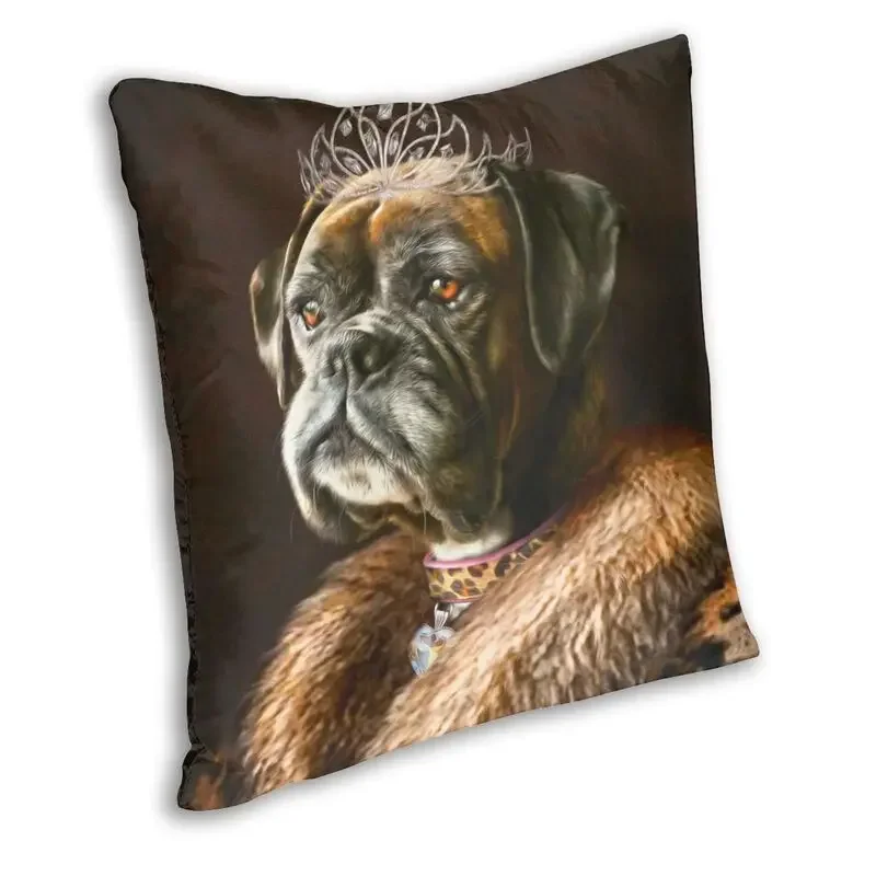 Boxer Dog Portrait Pillow Case Decor Home Cute Regal Pet Army Cushions for Sofa Square Pillowcase