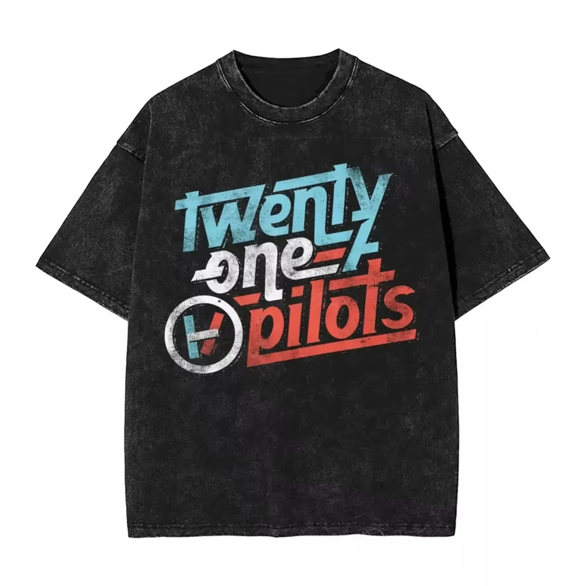 

Washed Hot Stamping Print T-Shirt Twenty One Pilots Women Men Unisex Harajuku Cotton Oversized Tshirt Band Short Sleeve Top Tees