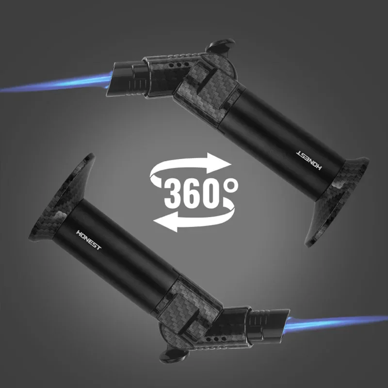 Creative Direct Flame Spray Torch Outdoor Windproof Cigar-Specific Lighter for Home Use Portable Baking BBQ Igniter Smoking Tool