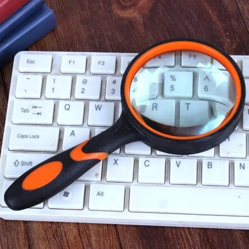 

10X Magnifying Glass Helping Hands Handheld Reading Magnifier 50mm Loupe Lens For Reading Science Nature Exploration