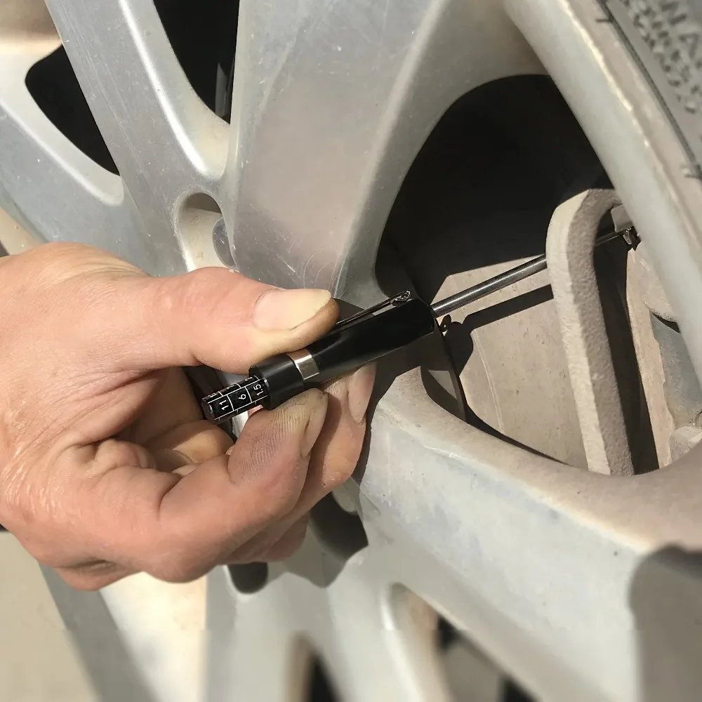 1Pc Car Brake Pad Gauge, Portable Inspection Pen Ruler, 6mm/0.2 Inch Thickness Measuring Tool, Auto Brake Pad Check Accessory