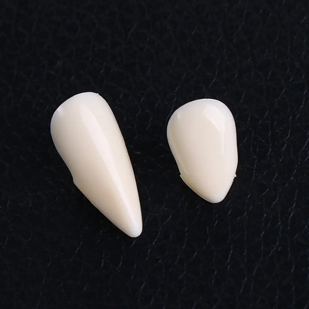 Canine Fake Tooth Props Devil Fangs Dentures Teeth Cosplay Party Props Halloween Fangs Fangs Toys 2pcs Teeth Safe Resin Fangs